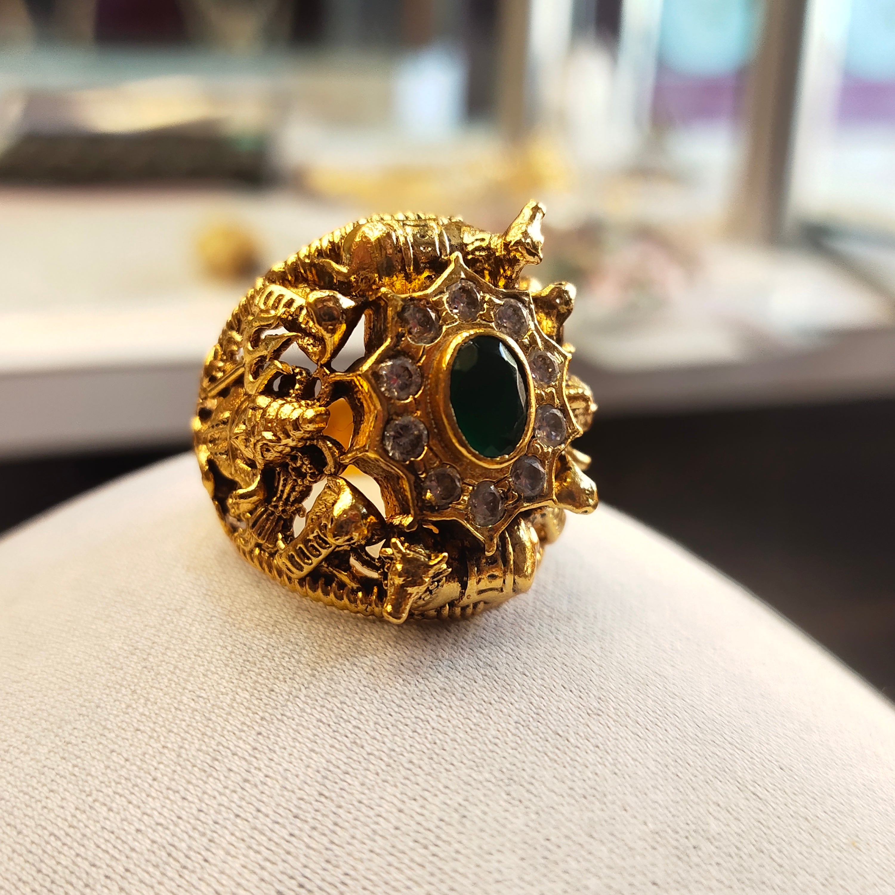 Emerald Gold Rings designed specially for her by New Maharaja Gem  Palace,Jaipur. - Picture of New Maharaja Gem Palace, Jaipur - Tripadvisor